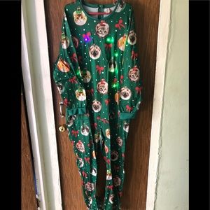 Cat with lights , onesie